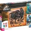 Clementoni - 25314 - Supercolor Puzzle - Jurassic World - 3x48 Pezzi (Include 3 Puzzle Da 48 Pezzi) - Puzzle Bambini 5 Anni, Puzzle Cartoni Animati, Made In Italy