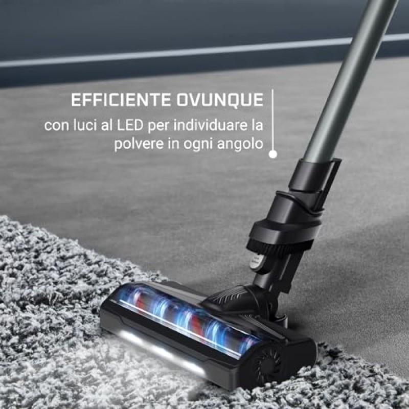 Rowenta X-PERT 7.60 Modello Essential, Aspirapolvere Senza Fili da 140 W, Luci a LED, Pulizia su Tutte le Superfici, Spazzola per Tessuti, Ultraleggero, Batteria a Lunga Durata, Colore Nero, RH6A33 - Nero Rowenta X-PERT 7.60 Modello Essential, Aspirapolvere Senza Fili da 140 W, Luci a LED, Pulizia su Tutte le Superfici, Spazzola per Tessuti, Ultraleggero, Batteria a Lunga Durata, Colore Nero, RH6A33 - Nero