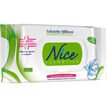 Nice Salviette Milleusi Igienizzanti, Fresche e Idratanti sulla Pelle Con Glicerina e Pantenolo, Confezione da 72 Salviette Umidificate - 1 unità (Confezione da 1) Nice Salviette Milleusi Igienizzanti, Fresche e Idratanti sulla Pelle Con Glicerina e Pantenolo, Confezione da 72 Salviette Umidificate - 1 unità (Confezione da 1)