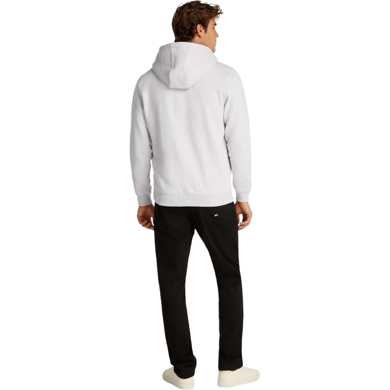 Tommy Jeans Uomo Felpa con Zip Flag Zip Thru con Cappuccio - 3XL Plus Grey (Silver Grey Heather) Tommy Jeans Uomo Felpa con Zip Flag Zip Thru con Cappuccio - 3XL Plus Grey (Silver Grey Heather)