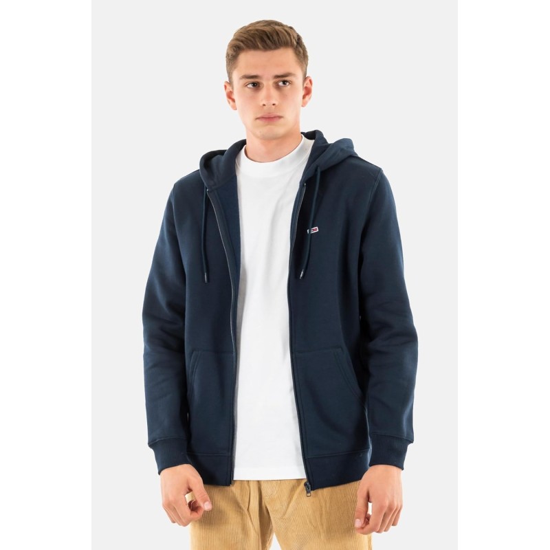 Tommy Jeans Uomo Felpa con Zip Flag Zip Thru con Cappuccio - XXL Blue (Dark Night Navy) Tommy Jeans Uomo Felpa con Zip Flag Zip Thru con Cappuccio - XXL Blue (Dark Night Navy)