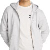 Tommy Jeans Uomo Felpa con Zip Flag Zip Thru con Cappuccio - XL Grey (Silver Grey Heather)