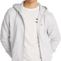 Tommy Jeans Uomo Felpa con Zip Flag Zip Thru con Cappuccio - XL Grey (Silver Grey Heather)