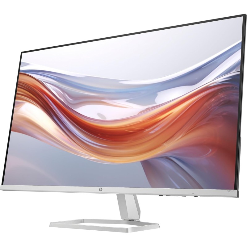 HP 532sf Monitor, Schermo da 31,5" FHD IPS Antiriflesso, Tecnologia Eye Ease, Tempo Risposta 5 ms GtG Overdrive, Risoluzione 1920 x 1080, Software Display Center, HDMI, Nero - 32"