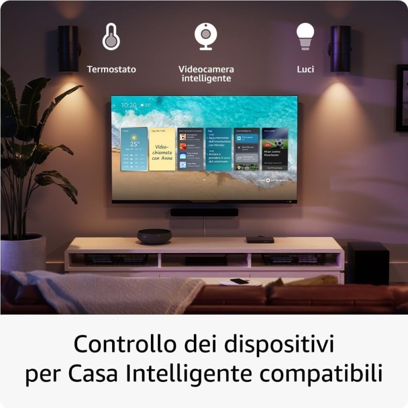 Fire TV Stick 4K Max di Amazon (Ultimo modello), Dispositivo per lo streaming con supporto per Wi-Fi 6E e modalità ambiente
