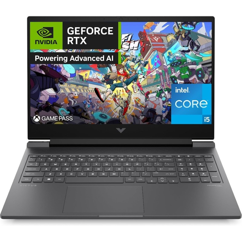 HP Victus 16-r1002sl Notebook, Intel Core i5-14450HX, RAM 16GB DDR5 5600Mhz, 512GB SSD, Display 16.1" FHD IPS 165Hz, RTX 4060 da 8GB, 3 Mesi di PC Game Pass inclusi, Windows 11, Grigio - 16"