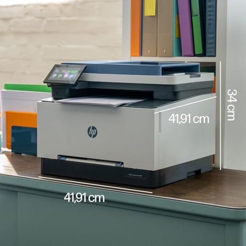 HP Color LaserJet Pro 3302fdw 499Q8F, Stampante Multifunzione A4, Stampa Fronte e Retro Automatico, 25 ppm B/N e a Colori, USB, Wi-Fi, Ethernet, Fax, Copia, Scansiona, ADF da 50 Fogli, Smart, Blu - Multifunzione