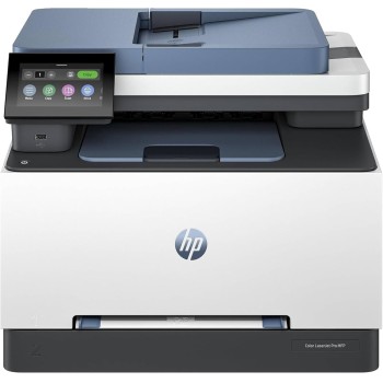 HP Color LaserJet Pro 3302fdw 499Q8F, Stampante Multifunzione A4, Stampa Fronte e Retro Automatico, 25 ppm B/N e a Colori, USB, Wi-Fi, Ethernet, Fax, Copia, Scansiona, ADF da 50 Fogli, Smart, Blu - Multifunzione