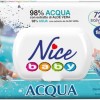 Nice Baby Acqua Salviette per Cambio Pannolino, con il 98% di Acqua ed Estratto di Aloe, Dermatologicamente Testate, Confezione da 72 Salviette