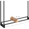 Relaxdays Scaffale Porta Legna da Camino con Telo Protettivo, Portalegna da Ardere, in Ferro, 110 x 110 x 29 cm, Nero - 110 x 110 x 29 cm Relaxdays Scaffale Porta Legna da Camino con Telo Protettivo, Portalegna da Ardere, in Ferro, 110 x 110 x 29 cm, Nero - 110 x 110 x 29 cm