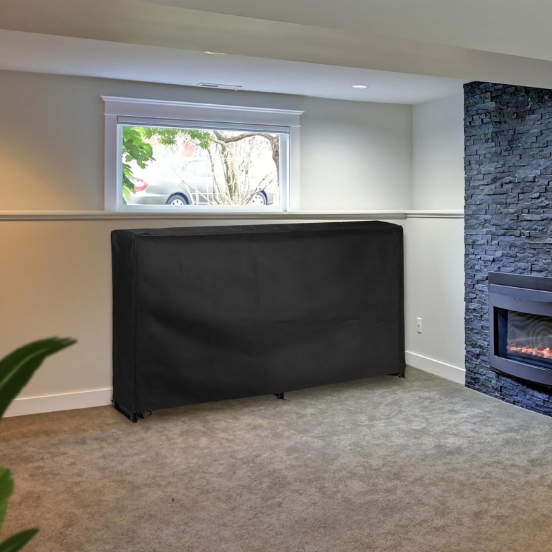 Relaxdays Scaffale Porta Legna da Camino con Telo Protettivo, Portalegna da Ardere, in Ferro, 110 x 110 x 29 cm, Nero - 110 x 110 x 29 cm Relaxdays Scaffale Porta Legna da Camino con Telo Protettivo, Portalegna da Ardere, in Ferro, 110 x 110 x 29 cm, Nero - 110 x 110 x 29 cm