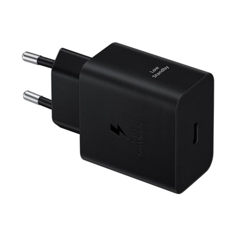 Samsung EP-T4511 Caricabatterie originale 45W Super Fast Charging, Porta USB-C (con Cavo), Nero - Nero