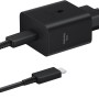 Samsung EP-T4511 Caricabatterie originale 45W Super Fast Charging, Porta USB-C (con Cavo), Nero - Nero