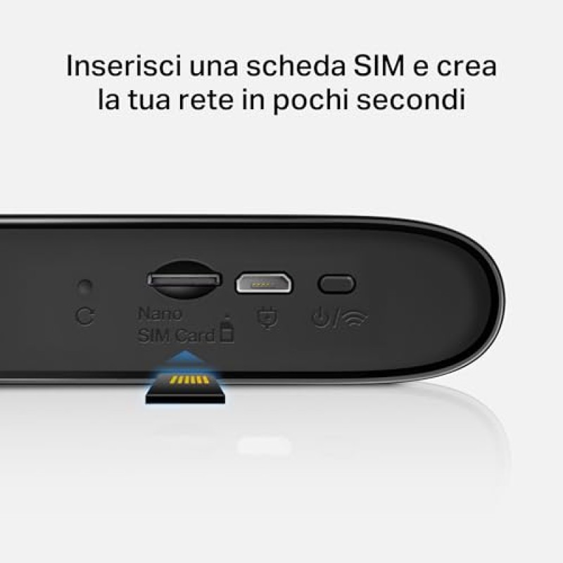 Mercusys TP-Link MT110 Mobile WiFi Router 4G LTE Cat4, WiFi Portatile con Sim, Velocit di Download 150Mbps, Batteria Ricaricabile, Plug&Play - 0 Wi-Fi mobile