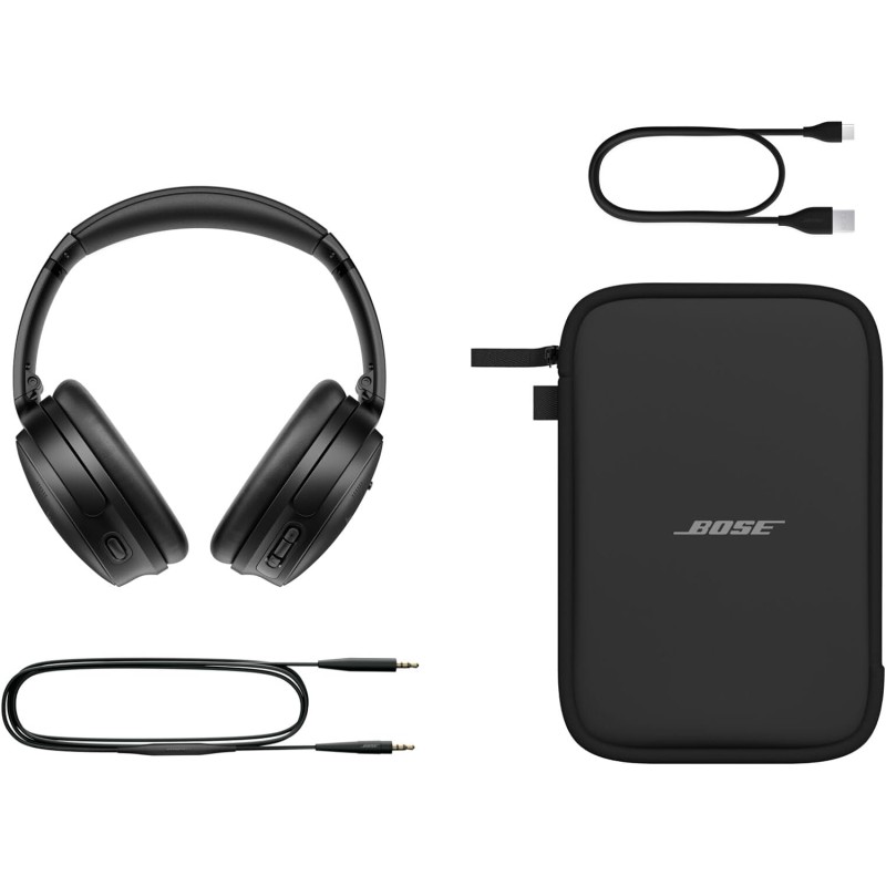 Bose QuietComfort SC Headphones Cuffie con Cancellazione del Rumore Wireless e Bluetooth 5.1 Over-ear con Durata della Batteria Fino a 24 Ore, con Custodia Morbida, Nero