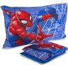Set Lenzuolo Letto Piazza E Mezza, Completo Letto Piazza E Mezza Disney, Lenzuolo Sopra, Lenzuolo Con Angoli, Federa, Blu, 100% Cotone, Prodotto Ufficiale - Una piazza e mezza Spiderman