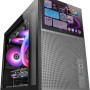 Mars Gaming MC-LCD, Case PC Compatto Micro-ATX, Display LCD IPS 8", Griglia Laterale, Superiore e Frontale Mesh, Finestra Laterale Vetro Temperato, Mini Torre Gaming Design Pannelli Modulari, Nero