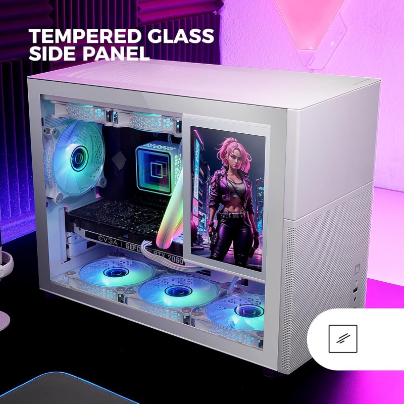 Mars Gaming MC-LCD, Case PC Compatto Micro-ATX, Display LCD IPS 8", Griglia Laterale, Superiore e Frontale Mesh, Finestra Laterale Vetro Temperato, Mini Torre Gaming Design Pannelli Modulari, Bianco Mars Gaming MC-LCD, Case PC Compatto Micro-ATX, Display LCD IPS 8", Griglia Laterale, Superiore e Frontale Mesh, Finestra Laterale Vetro Temperato, Mini Torre Gaming Design Pannelli Modulari, Bianco