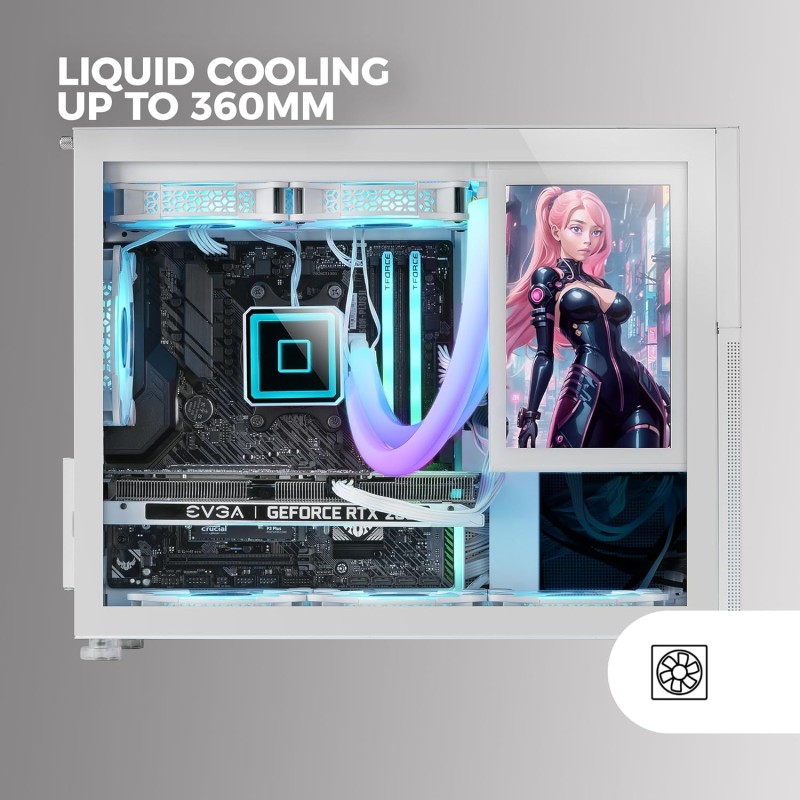 Mars Gaming MC-LCD, Case PC Compatto Micro-ATX, Display LCD IPS 8", Griglia Laterale, Superiore e Frontale Mesh, Finestra Laterale Vetro Temperato, Mini Torre Gaming Design Pannelli Modulari, Bianco Mars Gaming MC-LCD, Case PC Compatto Micro-ATX, Display LCD IPS 8", Griglia Laterale, Superiore e Frontale Mesh, Finestra Laterale Vetro Temperato, Mini Torre Gaming Design Pannelli Modulari, Bianco