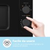 COMFEE' Forno a Microonde Nero, 20 Litri, 700 W, 5 Livelli di Potenza, Funzione di Scongelamento Rapido, Timer Manuale, Design Compatto-CM-M202CC(BK) - Nero