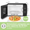 COMFEE' Forno a Microonde Nero, 20 Litri, 700 W, 5 Livelli di Potenza, Funzione di Scongelamento Rapido, Timer Manuale, Design Compatto-CM-M202CC(BK) - Nero