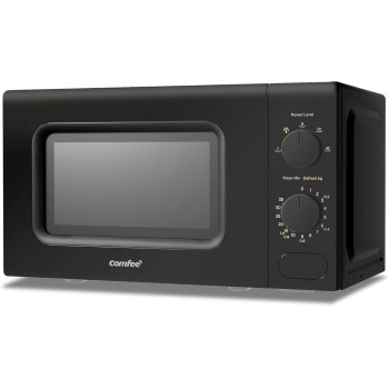 COMFEE' Forno a Microonde Nero, 20 Litri, 700 W, 5 Livelli di Potenza, Funzione di Scongelamento Rapido, Timer Manuale, Design Compatto-CM-M202CC(BK) - Nero