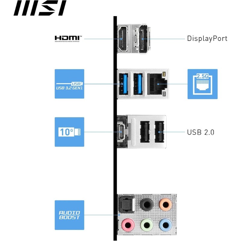 MSI PRO B760-P II Scheda Madre ATX – Supporta Processori Intel Core 12a/13a/14a Gen, Socket LGA 1700, DDR5 fino a 7000MHz, PCIe 4.0 x16, M.2 Gen4, LAN 2.5G - ATX MSI PRO B760-P II Scheda Madre ATX – Supporta Processori Intel Core 12a/13a/14a Gen, Socket LGA 1700, DDR5 fino a 7000MHz, PCIe 4.0 x16, M.2 Gen4, LAN 2.5G - ATX