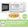 COMFEE' Forno a Microonde Digitale, 700W, 20L, 6 Menù Preimpostati, Express Cook, 11 Livelli di Potenza, Scongelamento, Funzione di Memorizzazione - Bianco - CM-E202CC(WH) - Bianco