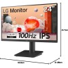 LG 24MS550 24" Full HD IPS Monitor, Height Adjustable, Stereo Speaker 4W, 100Hz, 1920x1080, 2x HDMI, Headphone Output, Anti-Glare Screen, Reader Mode, Flicker Safe, Black - 24" LG 24MS550 24" Full HD IPS Monitor, Height Adjustable, Stereo Speaker 4W, 100Hz, 1920x1080, 2x HDMI, Headphone Output, Anti-Glare Screen, Reader Mode, Flicker Safe, Black - 24"