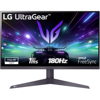 LG UltraGear 24GS50F Monitor Gaming 24" FHD (1920x1080), 180Hz, 1ms, AMD FreeSync, HDR 10, HDMI 1.4, DisplayPort 1.2, Uscita Cuffie, Flicker Safe, Nero - 24" LG UltraGear 24GS50F Monitor Gaming 24" FHD (1920x1080), 180Hz, 1ms, AMD FreeSync, HDR 10, HDMI 1.4, DisplayPort 1.2, Uscita Cuffie, Flicker Safe, Nero - 24"