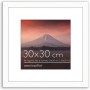 Americanflat Cornice 30x30 cm Bianca - Cornice 20x20 cm con Passepartout in Legno MDF - 30x30 cm Bianco