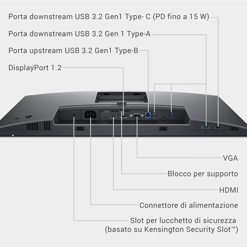Dell P2425H 24" Full HD (1920x1080) Monitor, 100Hz, IPS, 5ms, 99% sRGB, USB-C, DisplayPort, HDMI, VGA, 4x USB, 3 Anni di Garanzia, Nero Dell P2425H 24" Full HD (1920x1080) Monitor, 100Hz, IPS, 5ms, 99% sRGB, USB-C, DisplayPort, HDMI, VGA, 4x USB, 3 Anni di Garanzia, Nero