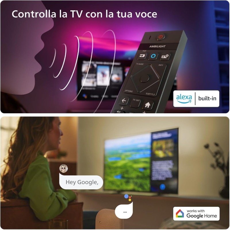 Philips Ambilight 55PUS8919 4K LED Smart TV - Display 55’’ con piattaforma Titan OS Pixel Precise Ultra HD e Dolby Atmos Sound, funziona con Alexa e Google Voice Assistant - Grigio Antracite - 55" Philips Ambilight 55PUS8919 4K LED Smart TV - Display 55’’ con piattaforma Titan OS Pixel Precise Ultra HD e Dolby Atmos Sound, funziona con Alexa e Google Voice Assistant - Grigio Antracite - 55"