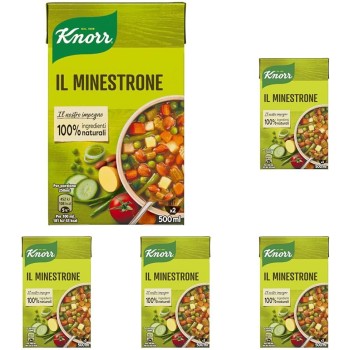 Knorr Minestrone Tradizionale, Piatti Pronti Knorr con Ingredienti 100% Naturali, Senza Coloranti e Senza Conservanti, Fonte di Fibre, Vegano, Confezione da 2500ml - 500 ml (Confezione da 5) Knorr Minestrone Tradizionale, Piatti Pronti Knorr con Ingredienti 100% Naturali, Senza Coloranti e Senza Conservanti, Fonte di Fibre, Vegano, Confezione da 2500ml - 500 ml (Confezione da 5)