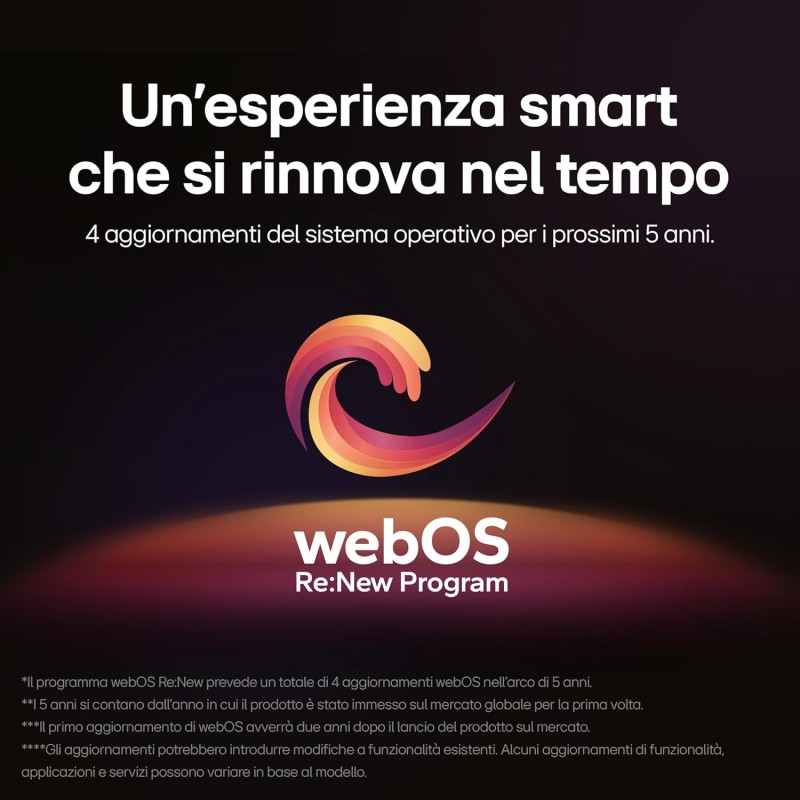 LG OLED evo 65'', Serie G4S 2024, OLED65G46LS, Smart TV 4K, Base da appoggio, Processore α11, Brightness Booster Max, 60W, Dolby Vision, Wi-Fi 6, 4 HDMI 2.1 4K@144Hz, GSYNC, VRR, ThinQ AI, webOS 24 - "65 con stand da appoggio LG OLED evo 65'', Serie G4S 2024, OLED65G46LS, Smart TV 4K, Base da appoggio, Processore α11, Brightness Booster Max, 60W, Dolby Vision, Wi-Fi 6, 4 HDMI 2.1 4K@144Hz, GSYNC, VRR, ThinQ AI, webOS 24 - "65 con stand da appoggio