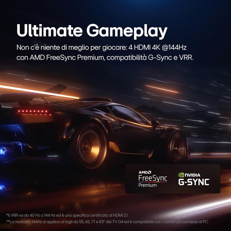 LG OLED evo 65'', Serie G4S 2024, OLED65G46LS, Smart TV 4K, Base da appoggio, Processore α11, Brightness Booster Max, 60W, Dolby Vision, Wi-Fi 6, 4 HDMI 2.1 4K@144Hz, GSYNC, VRR, ThinQ AI, webOS 24 - "65 con stand da appoggio LG OLED evo 65'', Serie G4S 2024, OLED65G46LS, Smart TV 4K, Base da appoggio, Processore α11, Brightness Booster Max, 60W, Dolby Vision, Wi-Fi 6, 4 HDMI 2.1 4K@144Hz, GSYNC, VRR, ThinQ AI, webOS 24 - "65 con stand da appoggio