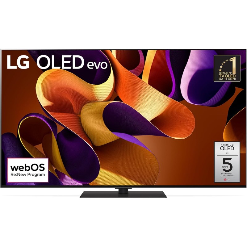 LG OLED evo 55'', Serie G4S 2024, OLED55G46LS, Smart TV 4K, Base da appoggio, Processore α11, Brightness Booster Max, 60W, Dolby Vision, Wi-Fi 6, 4 HDMI 2.1 4K@144Hz, GSYNC, VRR, ThinQ AI, webOS 24 - 55" LG OLED evo 55'', Serie G4S 2024, OLED55G46LS, Smart TV 4K, Base da appoggio, Processore α11, Brightness Booster Max, 60W, Dolby Vision, Wi-Fi 6, 4 HDMI 2.1 4K@144Hz, GSYNC, VRR, ThinQ AI, webOS 24 - 55"