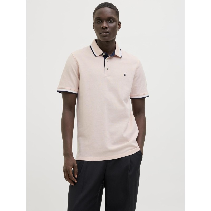 JACK & JONES Polo Plain Shirt Collar Polo - L Peach Parfait/Detail: Play JACK & JONES Polo Plain Shirt Collar Polo - L Peach Parfait/Detail: Play