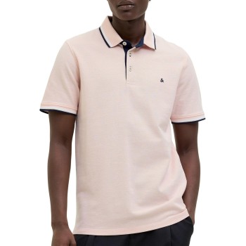 JACK & JONES Polo Plain Shirt Collar Polo - L Peach Parfait/Detail: Play JACK & JONES Polo Plain Shirt Collar Polo - L Peach Parfait/Detail: Play