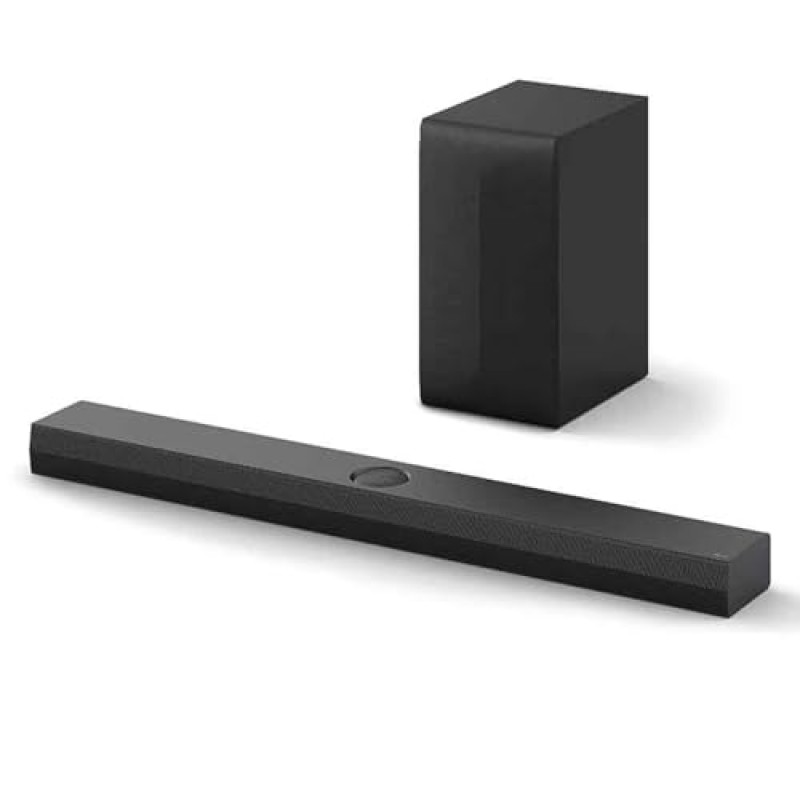 LG DS70TY 3.1.1 - Soundbar Dolby Atmos (400 W) con subwoofer wireless (eARC, HDMI, ottico, Bluetooth) [2024], colore: Nero