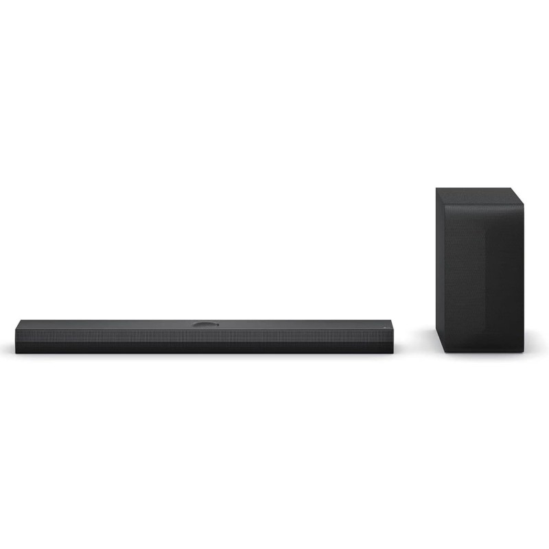 LG DS70TY 3.1.1 - Soundbar Dolby Atmos (400 W) con subwoofer wireless (eARC, HDMI, ottico, Bluetooth) [2024], colore: Nero