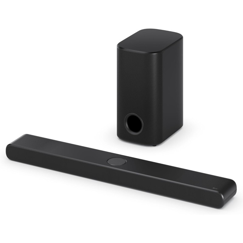 LG DS77TY 3.1.3 - Soundbar Dolby Atmos 400 W con subwoofer wireless (eARC, HDMI, ottico, Bluetooth) [2024], colore: Nero