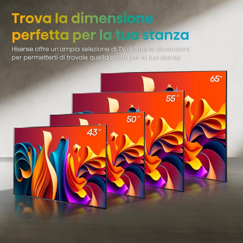 Hisense TV 65" QLED 4K 65A72NQ, Smart TV VIDAA U7, Dolby Vision, HDR 10+, Game Mode Plus, Dolby Atmos, Alexa Built-in, VIDAA Voice, Tuner DVB-T2/S2 HEVC 10, lativù 4K - 65'' Hisense TV 65" QLED 4K 65A72NQ, Smart TV VIDAA U7, Dolby Vision, HDR 10+, Game Mode Plus, Dolby Atmos, Alexa Built-in, VIDAA Voice, Tuner DVB-T2/S2 HEVC 10, lativù 4K - 65''
