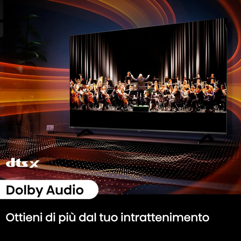 Hisense TV 85" 4K Ultra HD 85E63NT, Smart TV VIDAA U7, Dolby Vision, HDR 10+, DTS Virtual:X, Game Mode Plus, Alexa Built-in, VIDAA Voice, Tuner DVB-T2/S2 HEVC 10, lativù 4K - 85 Pollici Hisense TV 85" 4K Ultra HD 85E63NT, Smart TV VIDAA U7, Dolby Vision, HDR 10+, DTS Virtual:X, Game Mode Plus, Alexa Built-in, VIDAA Voice, Tuner DVB-T2/S2 HEVC 10, lativù 4K - 85 Pollici
