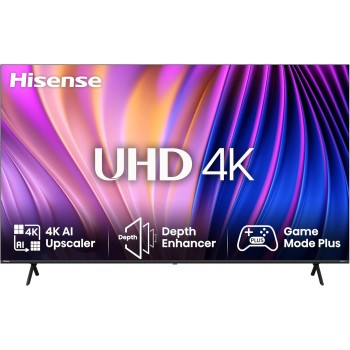 Hisense TV 85" 4K Ultra HD 85E63NT, Smart TV VIDAA U7, Dolby Vision, HDR 10+, DTS Virtual:X, Game Mode Plus, Alexa Built-in, VIDAA Voice, Tuner DVB-T2/S2 HEVC 10, lativù 4K - 85 Pollici