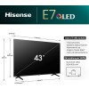 Hisense TV 43" QLED 4K 43E77NQ, Smart TV VIDAA U7, Dolby Vision, HDR 10+, Game Mode Plus, Dolby Atmos, Alexa Built-in, VIDAA Voice, Tuner DVB-T2/S2 HEVC 10, lativù 4K - 43 Pollici Hisense TV 43" QLED 4K 43E77NQ, Smart TV VIDAA U7, Dolby Vision, HDR 10+, Game Mode Plus, Dolby Atmos, Alexa Built-in, VIDAA Voice, Tuner DVB-T2/S2 HEVC 10, lativù 4K - 43 Pollici
