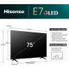 Hisense TV 75" QLED 4K 75E77NQ, Smart TV VIDAA U7, Dolby Vision, HDR 10+, Game Mode Plus, Dolby Atmos, Alexa Built-in, VIDAA Voice, Tuner DVB-T2/S2 HEVC 10, lativù 4K - 75'' Hisense TV 75" QLED 4K 75E77NQ, Smart TV VIDAA U7, Dolby Vision, HDR 10+, Game Mode Plus, Dolby Atmos, Alexa Built-in, VIDAA Voice, Tuner DVB-T2/S2 HEVC 10, lativù 4K - 75''