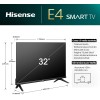 Hisense TV 32" HD Ready 32E43NT, Smart TV VIDAA U7, Game Mode, Works with Alexa, Tuner DVB-T2/S2 HEVC 10, lativù - 32'' Hisense TV 32" HD Ready 32E43NT, Smart TV VIDAA U7, Game Mode, Works with Alexa, Tuner DVB-T2/S2 HEVC 10, lativù - 32''