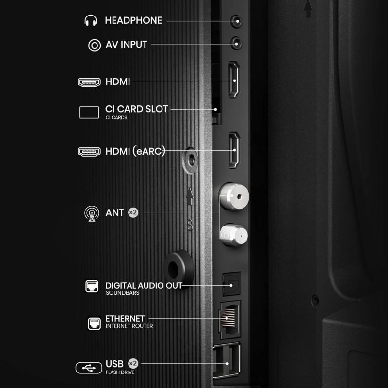 Hisense TV 32" HD Ready 32E43NT, Smart TV VIDAA U7, Game Mode, Works with Alexa, Tuner DVB-T2/S2 HEVC 10, lativù - 32'' Hisense TV 32" HD Ready 32E43NT, Smart TV VIDAA U7, Game Mode, Works with Alexa, Tuner DVB-T2/S2 HEVC 10, lativù - 32''
