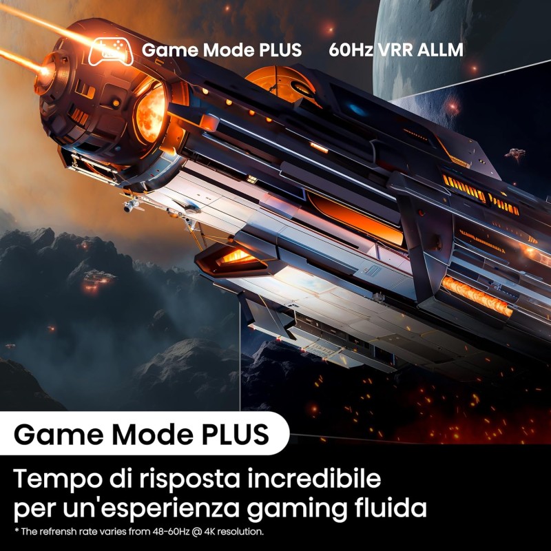 Hisense TV 75" 4K Ultra HD 75E63NT, Smart TV VIDAA U7, Dolby Vision, HDR 10+, DTS Virtual:X, Game Mode Plus, Alexa Built-in, VIDAA Voice, Tuner DVB-T2/S2 HEVC 10, lativù 4K - 75 Pollici Hisense TV 75" 4K Ultra HD 75E63NT, Smart TV VIDAA U7, Dolby Vision, HDR 10+, DTS Virtual:X, Game Mode Plus, Alexa Built-in, VIDAA Voice, Tuner DVB-T2/S2 HEVC 10, lativù 4K - 75 Pollici